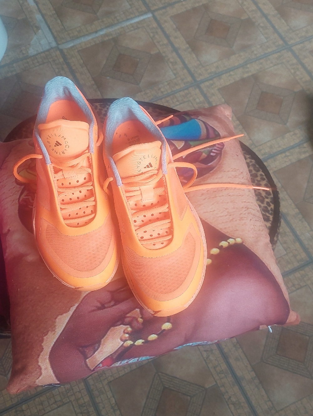 Adidas by Stella McCartney Women's Bright Orange Athletic Sneakers